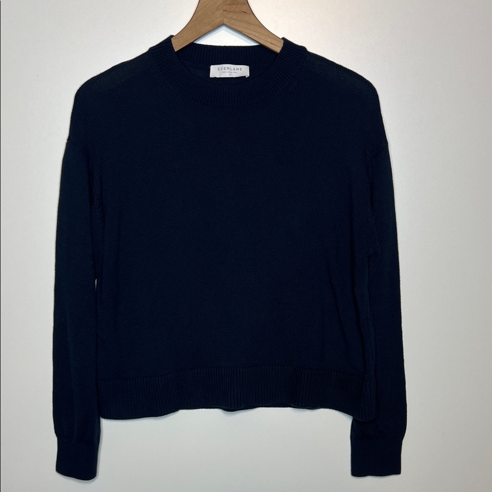 Everlane boxy crew neck cotton sweater
